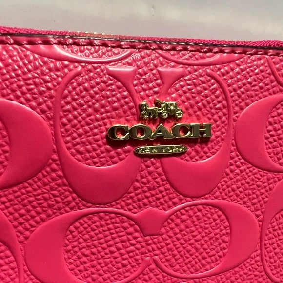 Coach Neon Pink Wallet - Picture 2 of 11